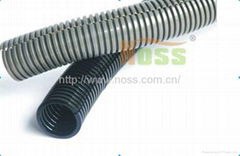 The train link cable protection with plastic coated metal hose 