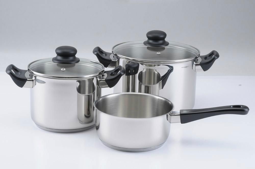 GZ0135  Stainless Steel Cookware set with Bakelite handle