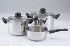 GZ0135  Stainless Steel Cookware set with Bakelite handle