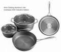 SA-12125 5Pcs hard anodized aluminum cookware rena ware 1