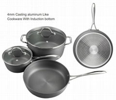 SA-12125 5Pcs hard anodized aluminum cookware rena ware