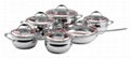 SA-12008 12pcs stainless steel kitchenware with induction base