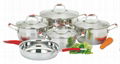 SA-12009 9pcs stainless steel cookware set induction pot