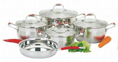 SA-12009 9pcs stainless steel cookware set induction pot