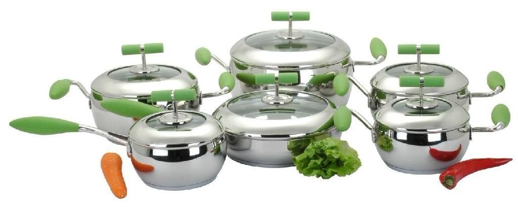 SA-12011 12pcs stainless steel cookware set german cutlery