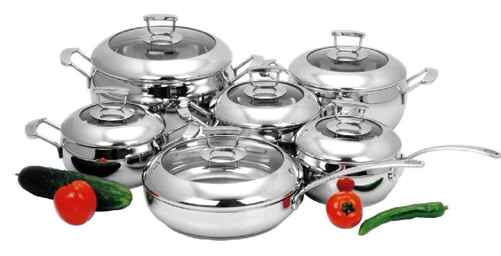 SA-12014 12pcs Stainless Steel cooking pot
