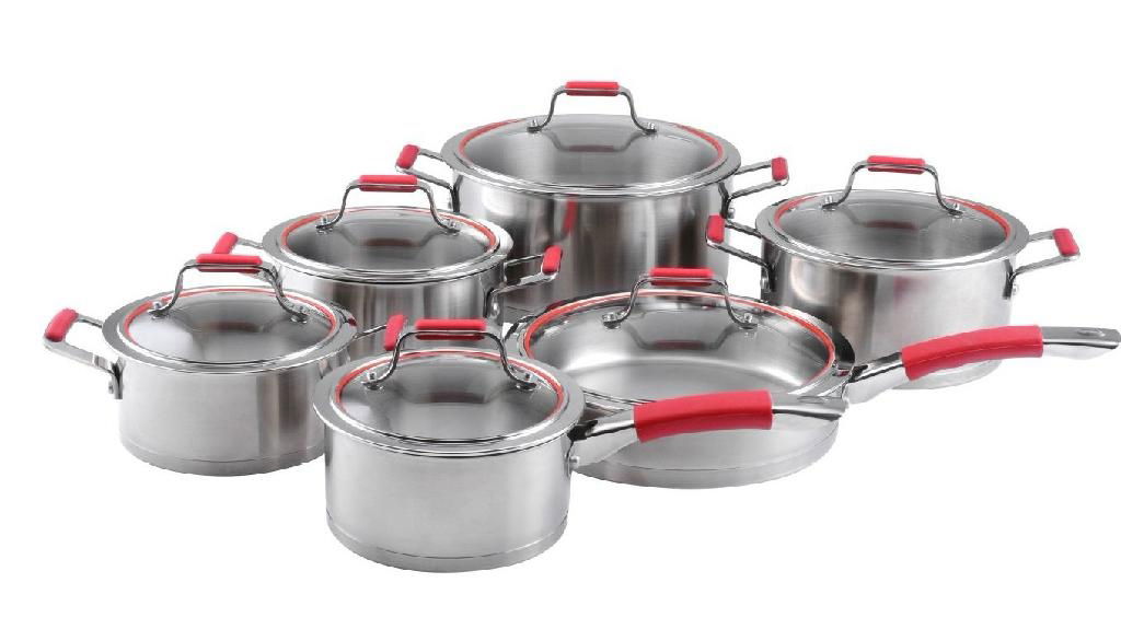 SA-12018 12pcs stainless steel cookware set