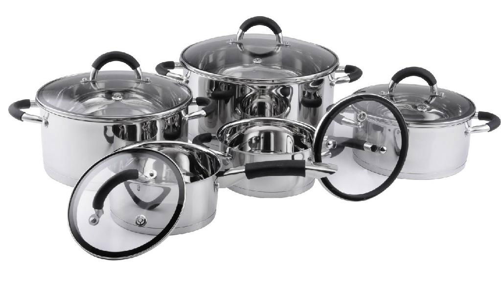 SA-12020 10pcs Stainless Steel cook pots