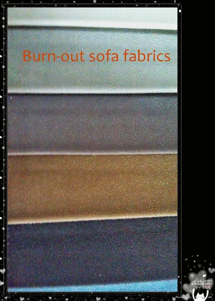 Burn-out super soft polyester sofa fabrics of velvet 