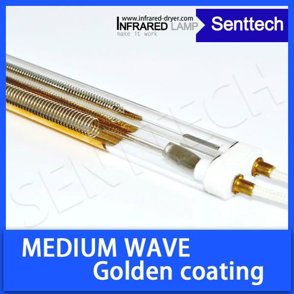 Short wave infrared heating lamp with golden coating 4