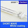 Short wave halogen lamp with ceramic