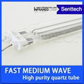 Transparent quartz glass electric heating element