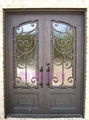 Wrought iron double entrance door 1