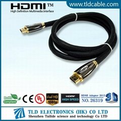 1.4v 1080p HDTV+Ethernet+3D Metal Shell HDMI Cable