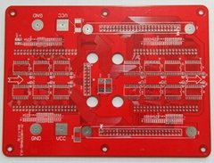 2-layer PCB HAL-Lead free with red SM