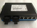 10/100/1000M Industrial fiber media converter （supports 4 TP ports and 2 fiber）  1