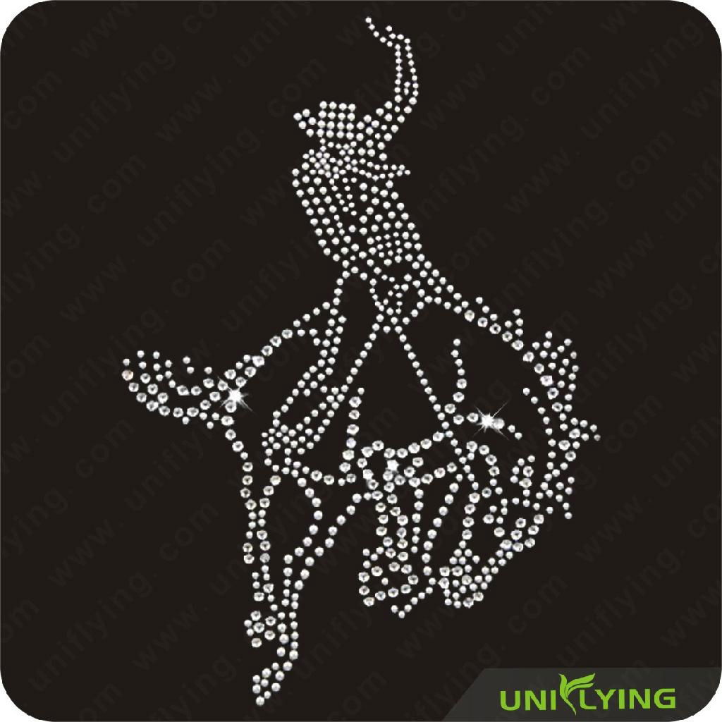 Prince on horse custom rhinestone transfer