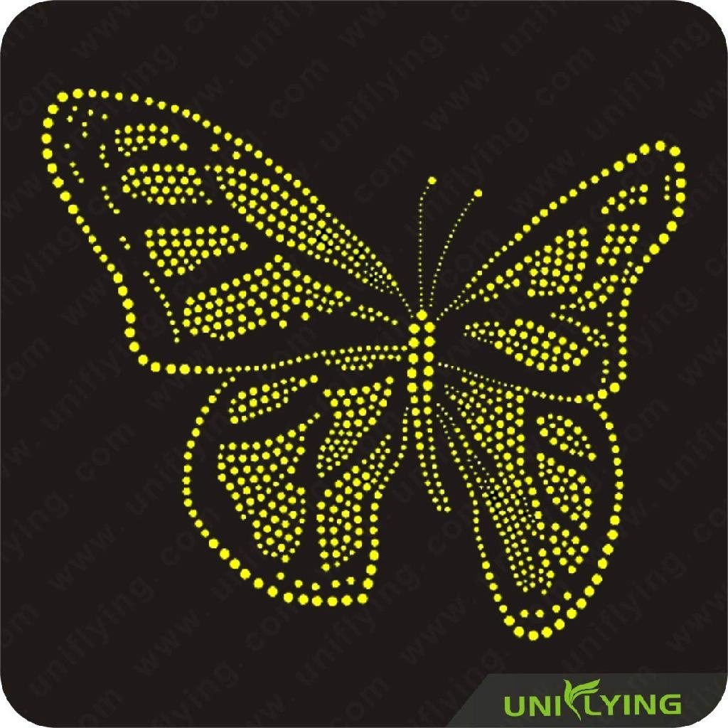 Butterfly hotfix rhinestone design