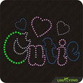 Cutie heart rhinestone heat transfer 1