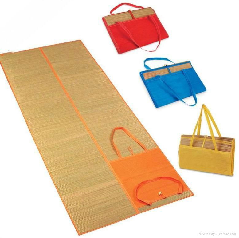 straw beach mat