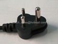 Indian AC power cord with 3 pin plug 1