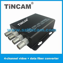 4 channels video transceiver