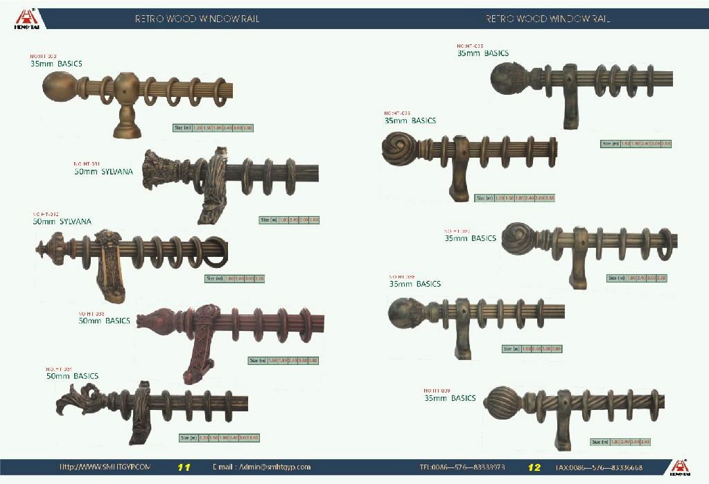 wooden curtain pole