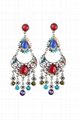 Korea style twinkle crystal design popular pendant earrings 