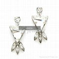 Korea style wedding crystal earrings