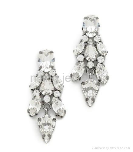 Korea style wedding crystal earrings 2