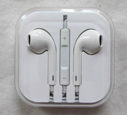 White Earphone Volume Remote Control for iphone5 Headphone Headset 