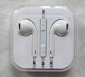 White Earphone Volume Remote Control for iphone5 Headphone Headset 