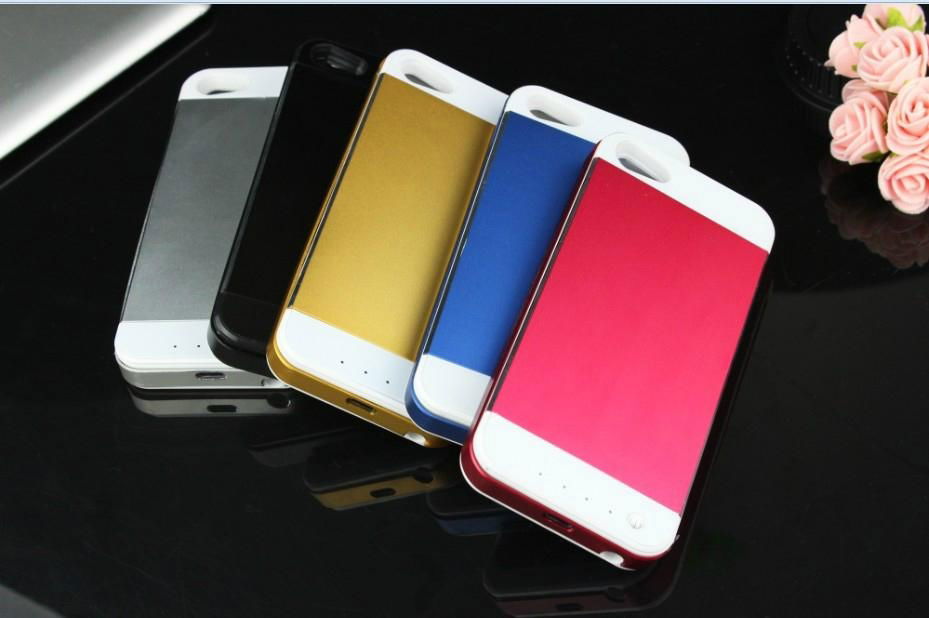 3500mAh Colorful Extra Metal Clip Backup Battery Power Case for iphone5 
