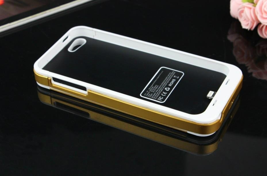 3500mAh Colorful Extra Metal Clip Backup Battery Power Case for iphone5  2
