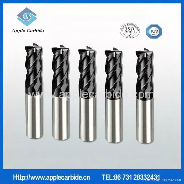 end mill cutter sizes 2 flute flattened carbide end mills