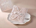 Elegant Pearl Laser Cut Wedding Invitations  1