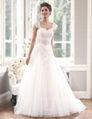 2014 Fashion Detachable A-line Lace Wedding Dress With Crystal  1