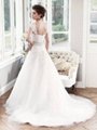 2014 Fashion Detachable A-line Lace Wedding Dress With Crystal  2