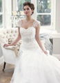 2014 Fashion Detachable A-line Lace Wedding Dress With Crystal  3