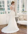 2014 Key Hole  Back Beautiful Lace Mermaid Bridal Wedding Gown  2