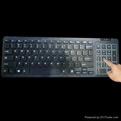 Bluetooth touch keyboard with mouse