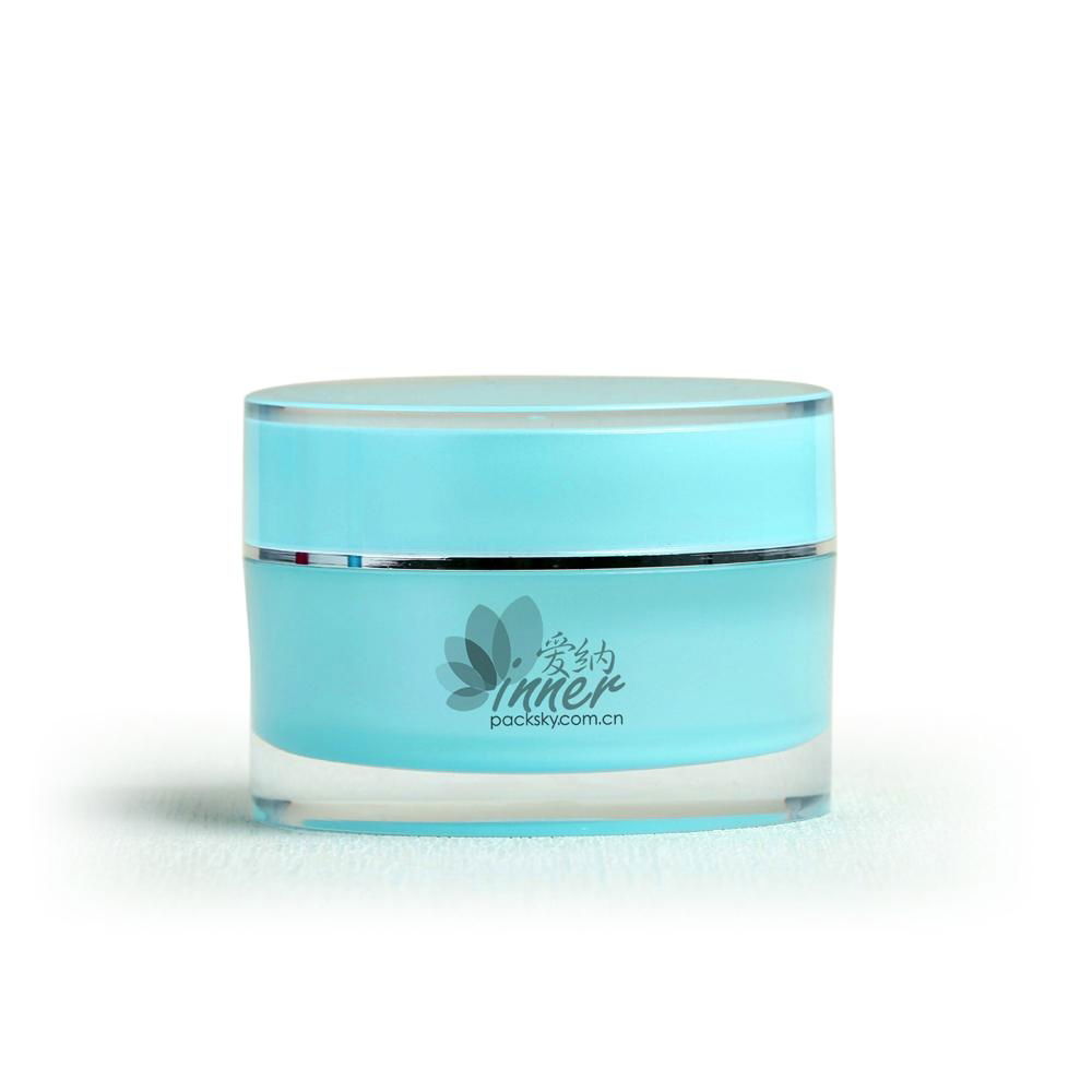 Acrylic cylindrical cream jar for skin care