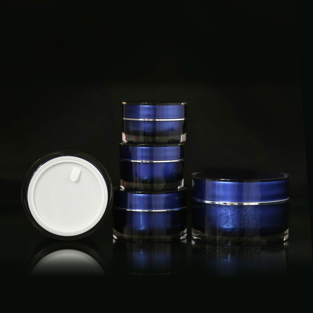 Acrylic cylindrical cream jar for skin care 4