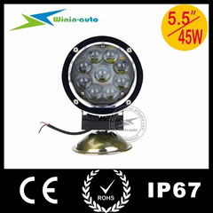 6" 45W Round Cree LED Auto Driving light 3800 lumen WI6451 