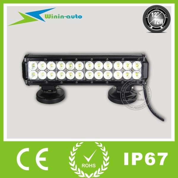 12" 72W double rows LED work light bar for ATV SUV 5700 Lumen WI9022-72 