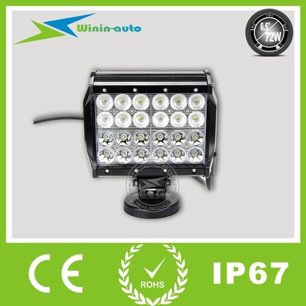 6.5" 72W high intensity LED light bar for ship industry 6000 Lumen WI9041-72