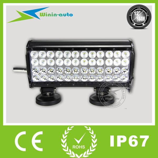 12" 144W Four Row Cree LED heat sink LED light bar  12000 lumen WI9041-144 