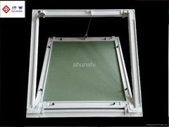 ceiling access panel with aluminium frame and gypsum board inlay 300x300mm