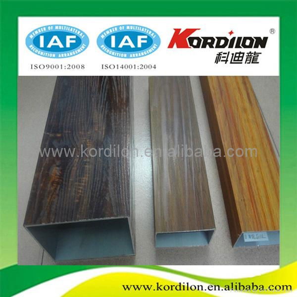 4D wood grain aluminum extrusion profiles for tube