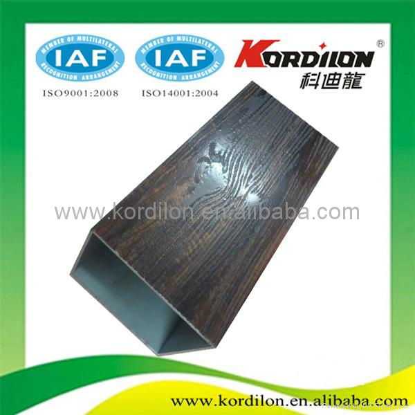 4D wood grain aluminum extrusion profiles for tube   3